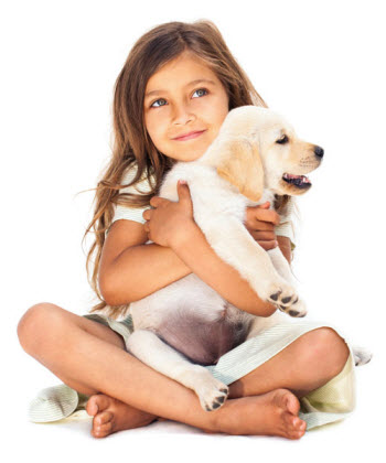 Girl with Puppy