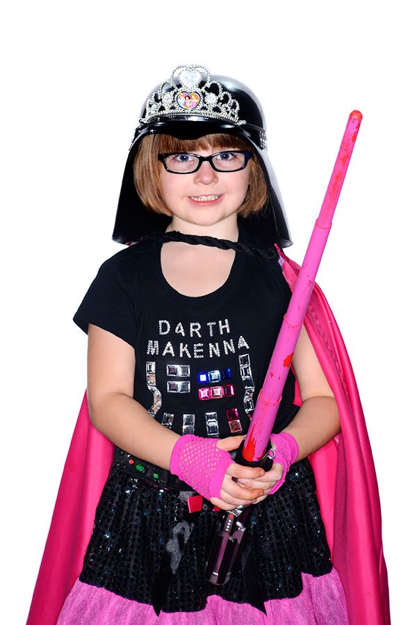 Girl Dressed as Darth vader