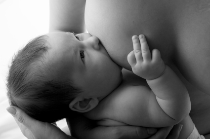 baby breastfeeding