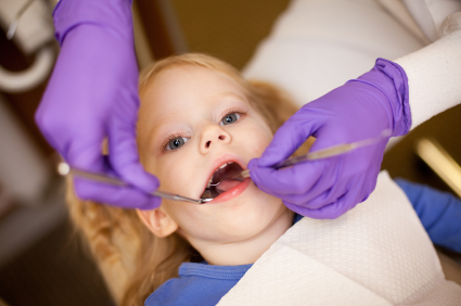 Toddler at the dentist