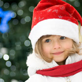 Girl celebrating the holidays