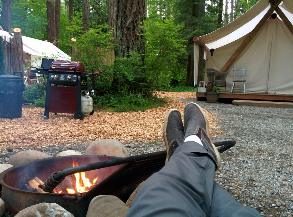 Glamping at Millersylvania State Park. Photo credit: danoxster, flickr cc