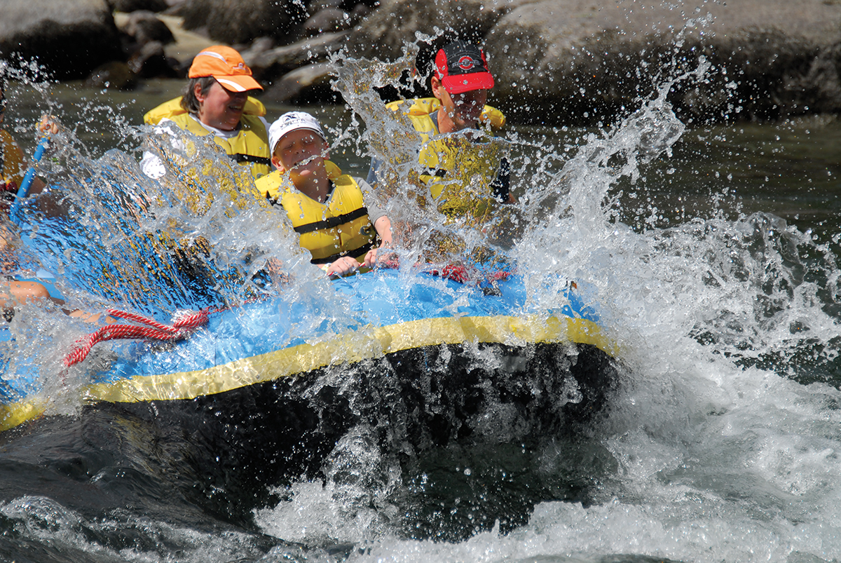 river rafting with the family