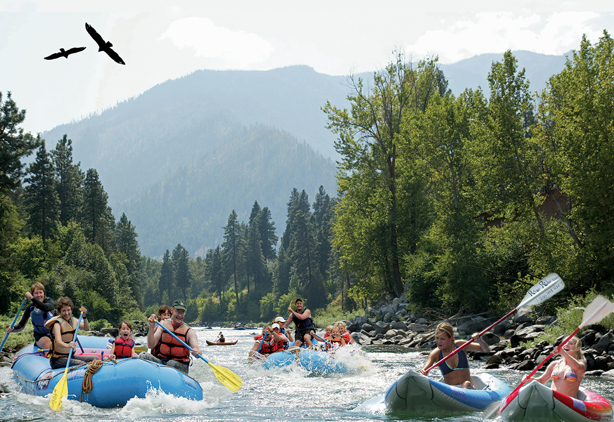 river rafting with the family