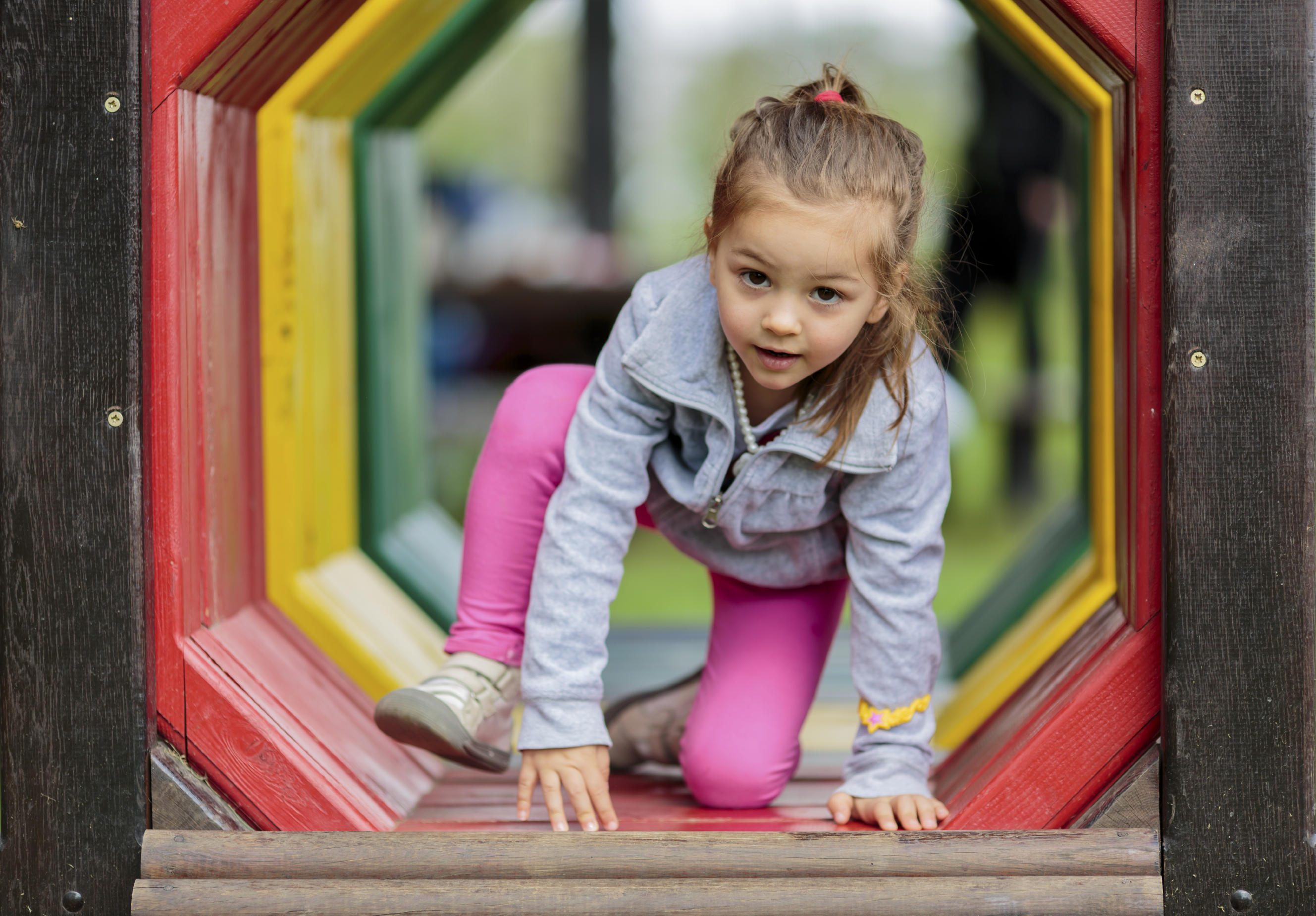 little girl on playground