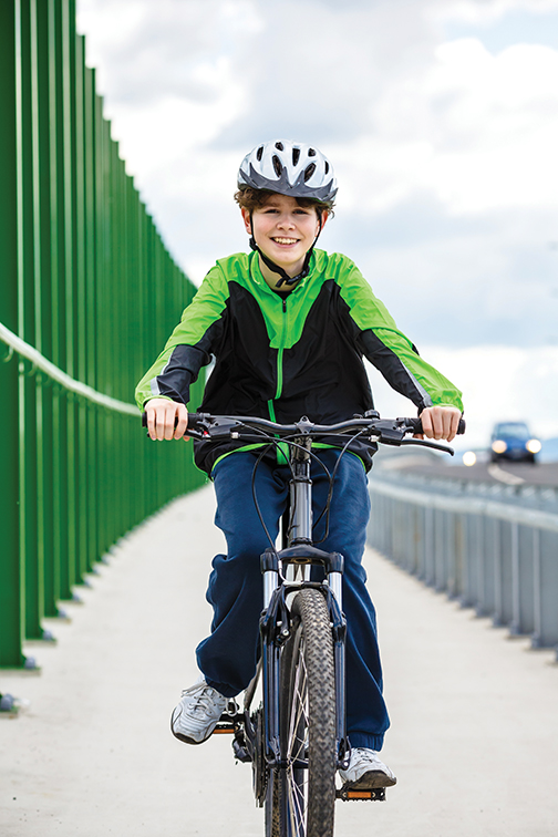 child on bike