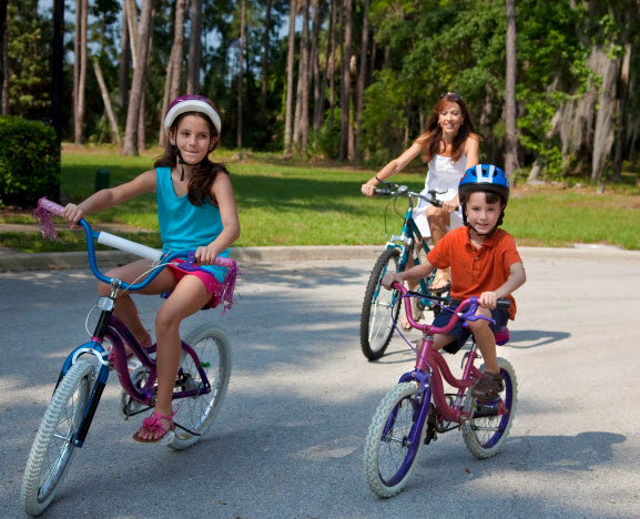 Family biking