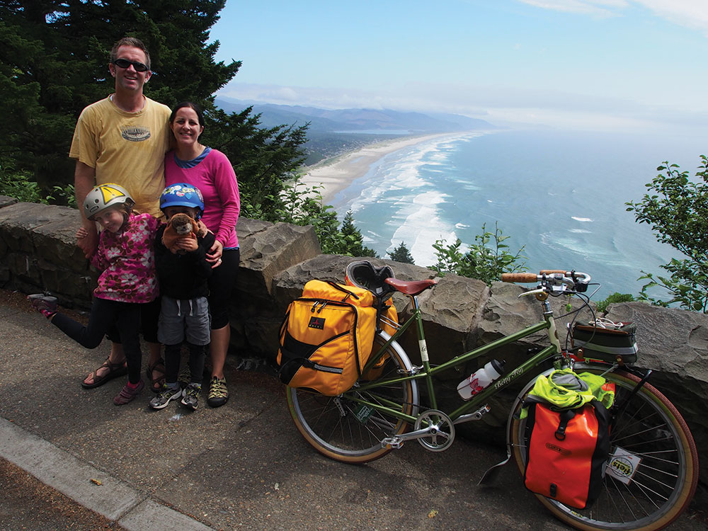 Family biking trip