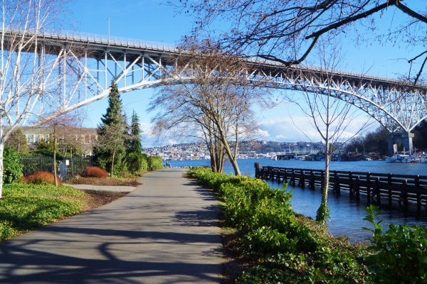 Burke Gilman Bike Trail at Fremont in Seattle - photo by Allison Holm