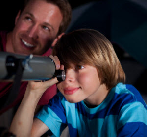 Star gazing with kids