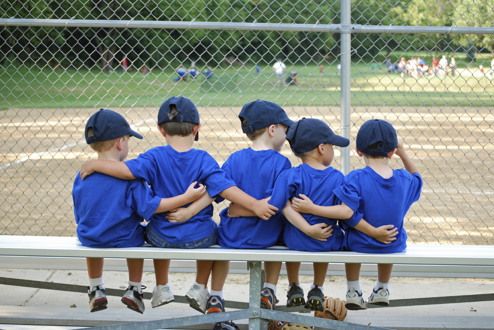 boys playing baseball