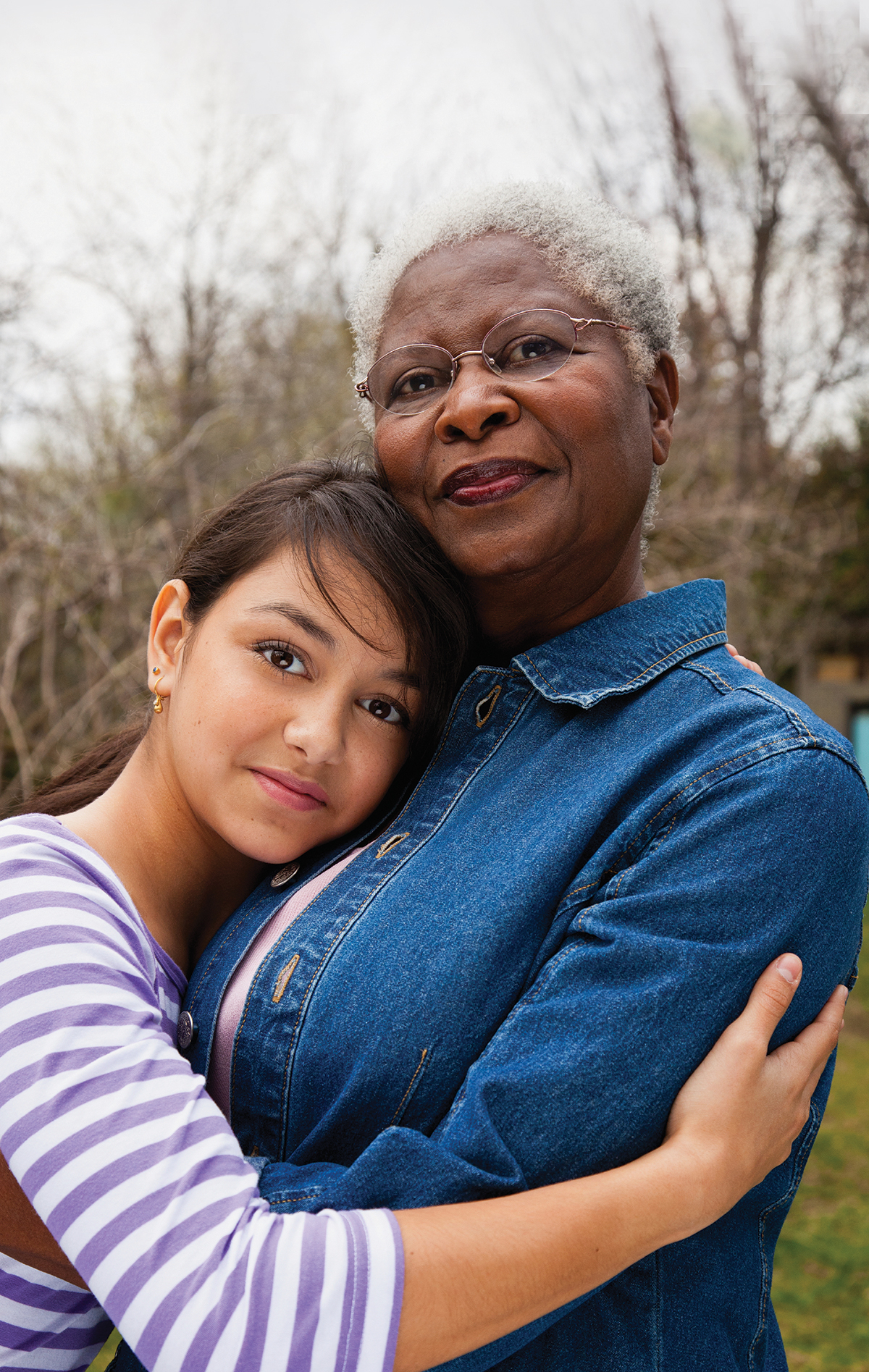 Grandmother caring for granddaughter