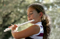 Girl playing flute