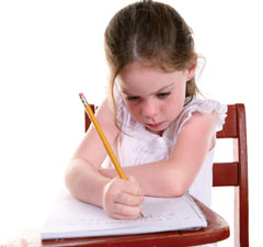 girl writing