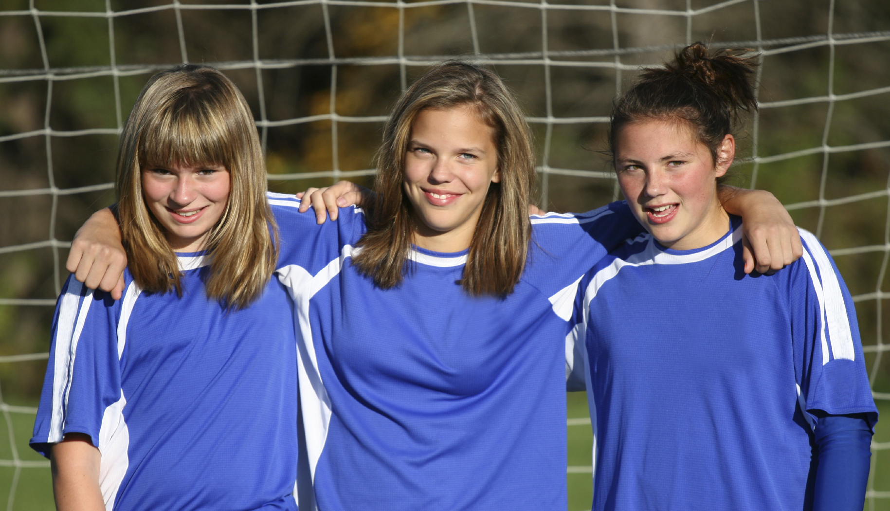 girls playing soccer