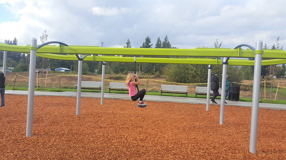 Zip line at Covington Community Park