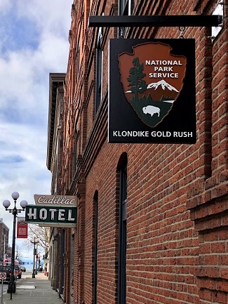 Exterior view of Klondike Gold Rush historic site in Seattle's Pioneer Square neighborhood