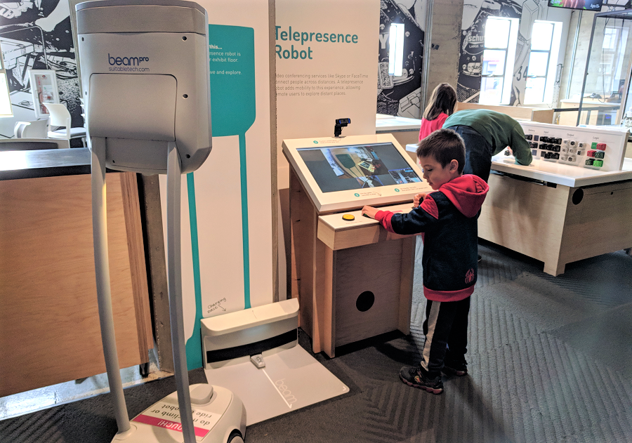 Telepresence robot at Living Computers