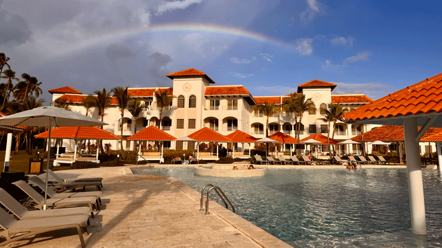 rainbow over the Villas en La Reserva at the Hyatt Regency Grand Reserve in Puerto Rico