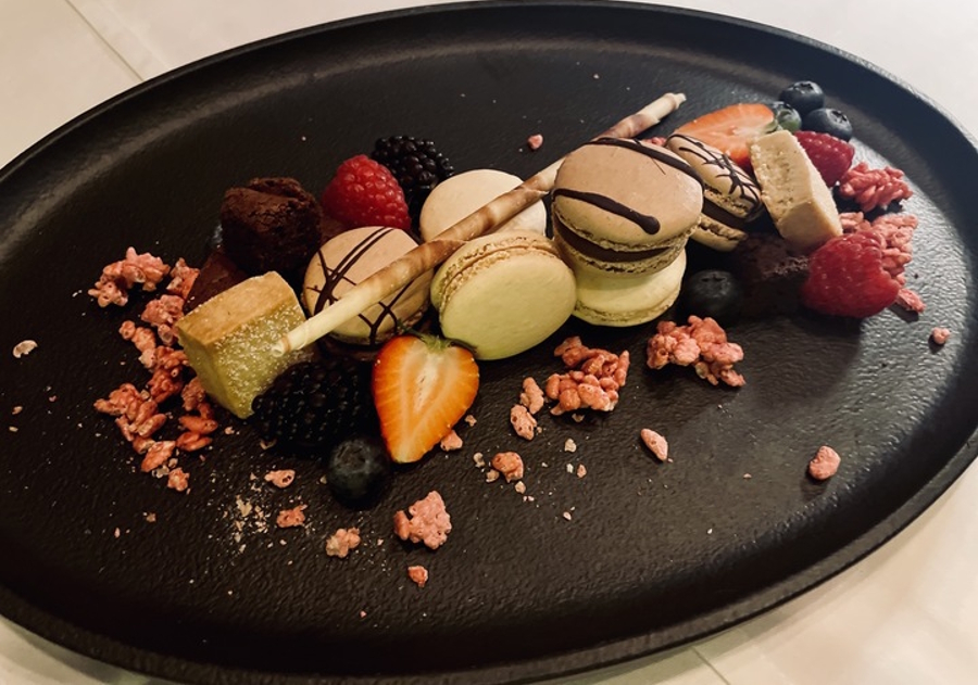 plate of cookies and sweets at the Fairmount in British Columbia