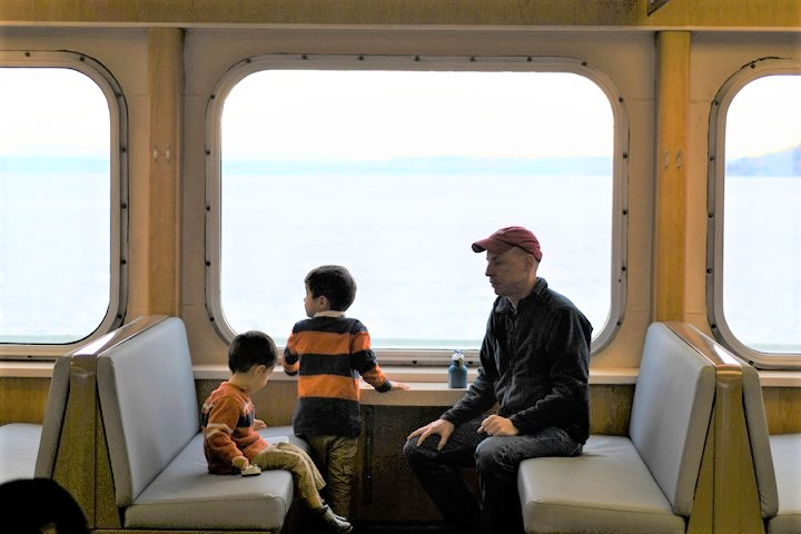 Riding the ferry to Vashon