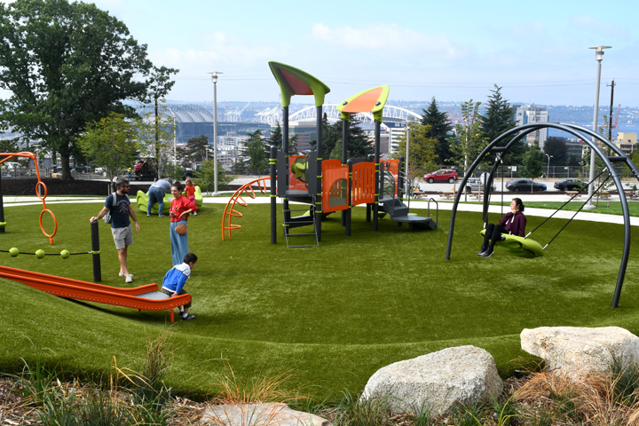 stadium views from Yesler Terrace Park