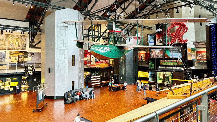 the lobby of MOHAI, a Seattle museum you can visit for free