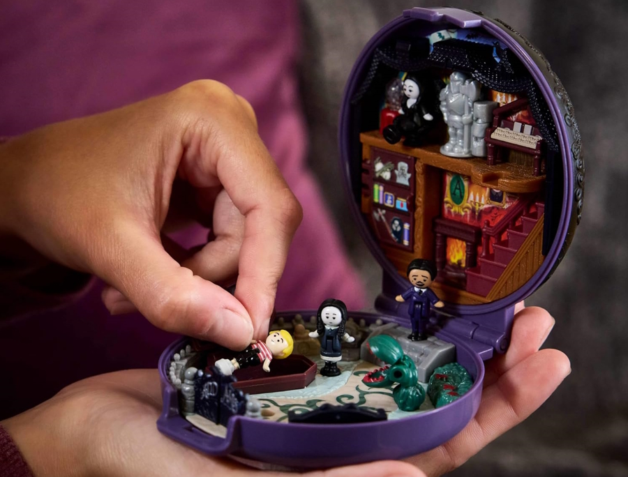 The Addams Family Polly Pocket collectors play set is a Christmas gift idea for kids