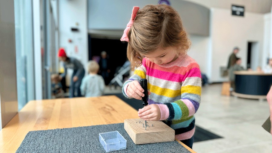 Tinkering at Pacific Science Center in Seattle for STEM learning with families