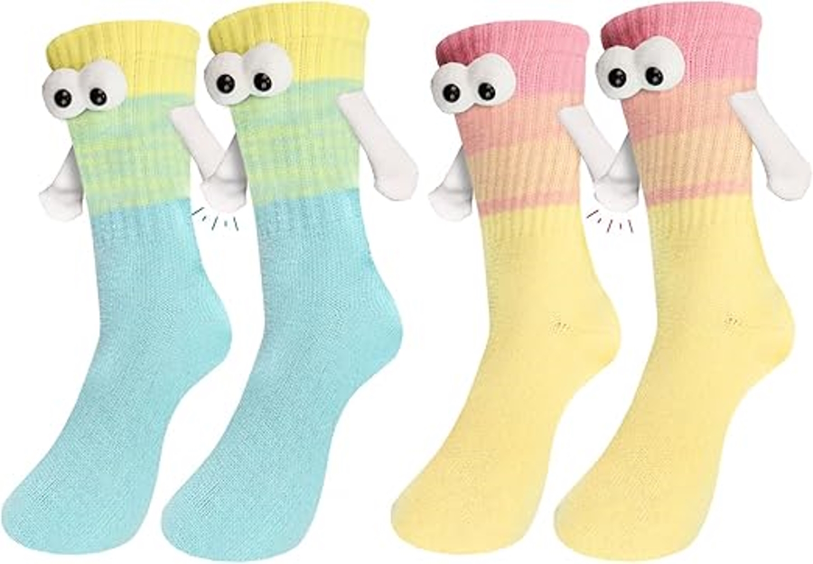 Socks that hold hands are a fun Christmas stocking stuffer for kids